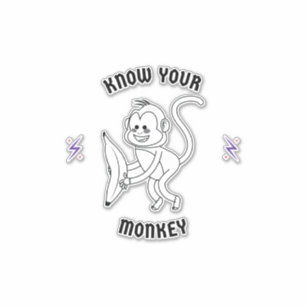know your monkey sticker
