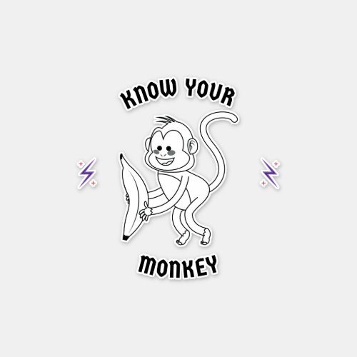 know your monkey sticker