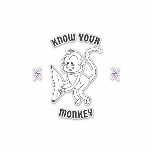 know your monkey sticker (Front)