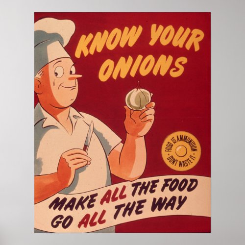 Know your onions poster