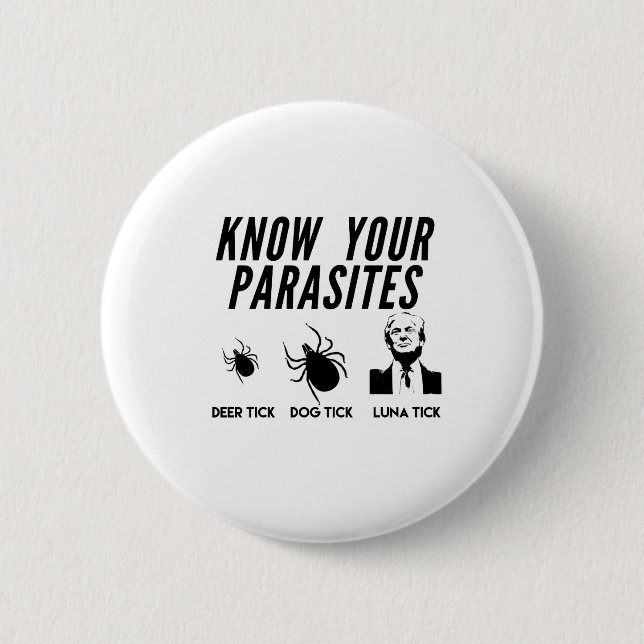 Know Your Parasites - Anti Trump T-shirt - Unisex Button (Front)