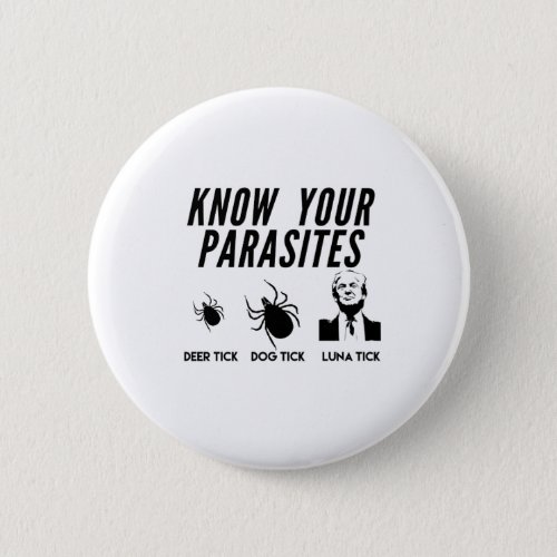 Know Your Parasites _ Anti Trump T_shirt _ Unisex Button