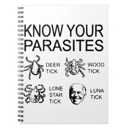 Know Your Parasites Biden Luna Tick   Notebook