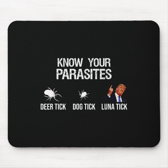Know Your Parasites - Deer Tick, Dog Tick, Luna Ti Mouse Pad (Front)