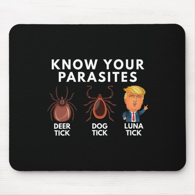 Know Your Parasites Deer Tick Dog Tick Luna Tick A Mouse Pad (Front)