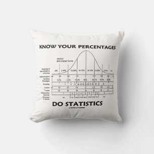 Know Your Percentages Do Statistics Stats Humor Throw Pillow