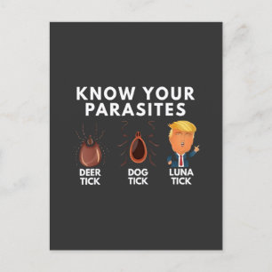 Know you're parasites Anti-Trump Humor Politics Announcement Postcard