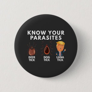 Know you're parasites Anti-Trump Humor Politics Button