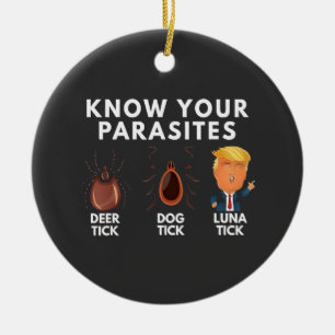 Know you're parasites Anti-Trump Humor Politics Ceramic Ornament
