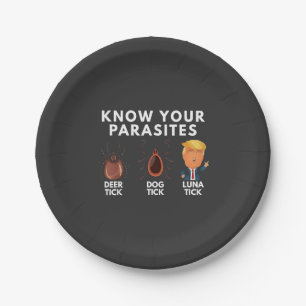 Know you're parasites Anti-Trump Humor Politics Paper Plates