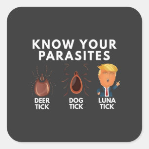 Know you're parasites Anti-Trump Humor Politics Square Sticker
