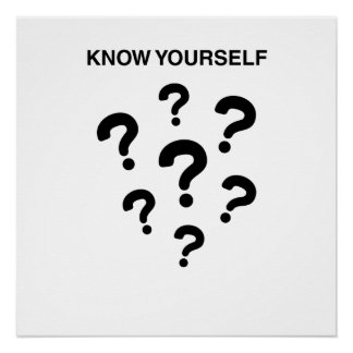 “KNOW YOURSELF” motivational bold text tee design Poster