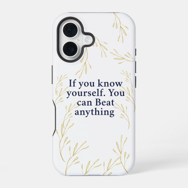 Know Yourself – Powerful Motivational Quote for In iPhone Case (Back)