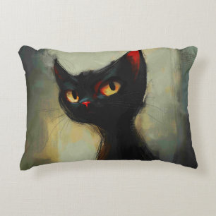 Knowing Black Ninja Cat Accent Pillow