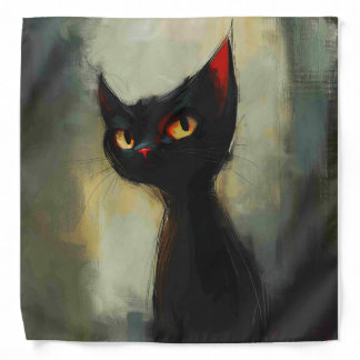Knowing Black Ninja Cat Bandana