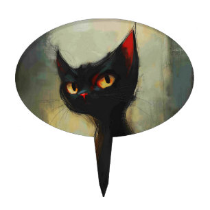 Knowing Black Ninja Cat Cake Topper