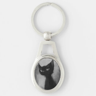  Knowing Black Ninja Cat  Keychain