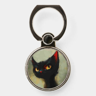 Knowing Black Ninja Cat Phone Ring Stand