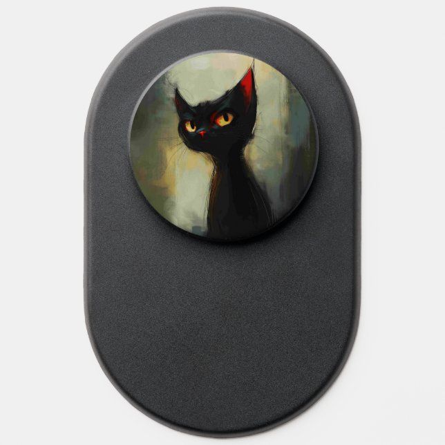 Knowing Black Ninja Cat  PopSocket (Popsocket)