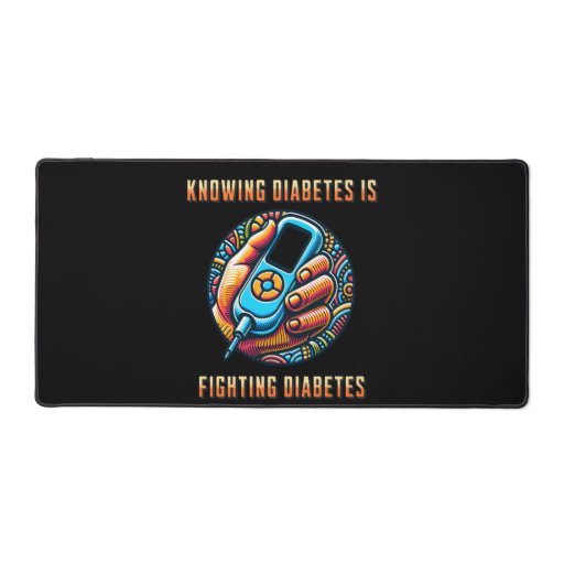 Knowing Diabetes is Fighting Diabetes Desk Mat