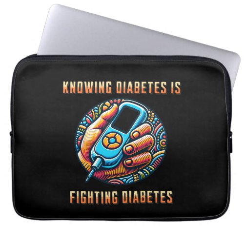 Knowing Diabetes is Fighting Diabetes Laptop Sleeve