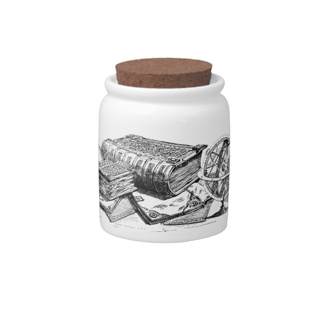 Knowledge and Death Candy Jar (Front)