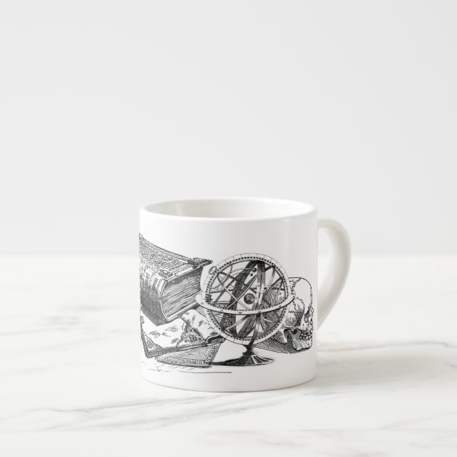 Knowledge and Death Espresso Mug (Front Right)