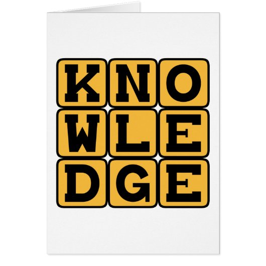 Knowledge, Educated Wisdom Cards (Front)