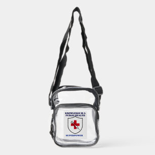 Knowledge Is a Public Health Superpower Clear Crossbody Bag