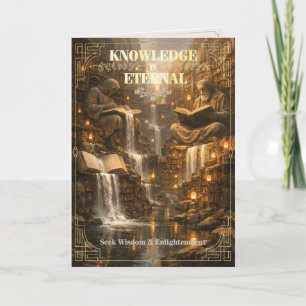 Knowledge Is Eternal – Wisdom Library Waterfall Card