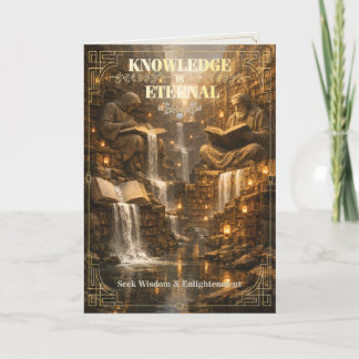 Knowledge Is Eternal – Wisdom Library Waterfall Card