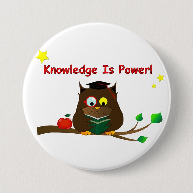 Knowledge Is Power! Button (Front)