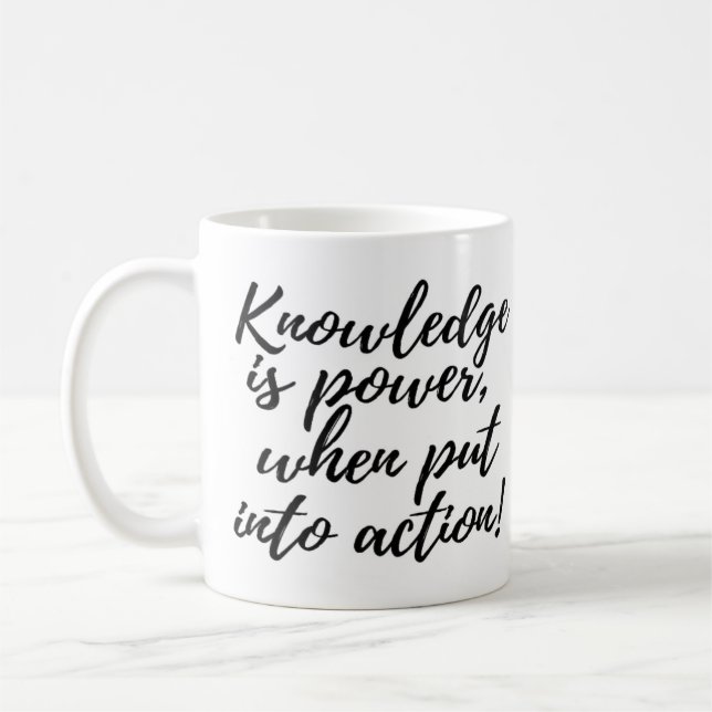 Knowledge is Power Coffee Cup Mug (Left)