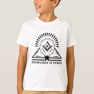 Knowledge is Power Cool Geometric Design T-Shirt