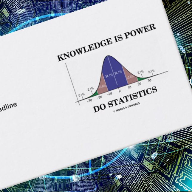 Knowledge Is Power Do Statistics Business Card (Business card for any statistician, stats teacher, or anyone who works with statistics)