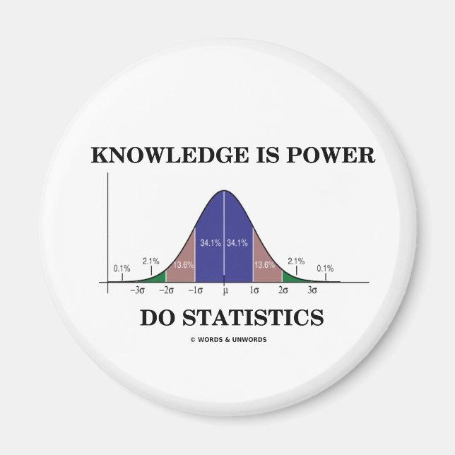 Knowledge Is Power Do Statistics (Stats Humor) Magnet (Front)