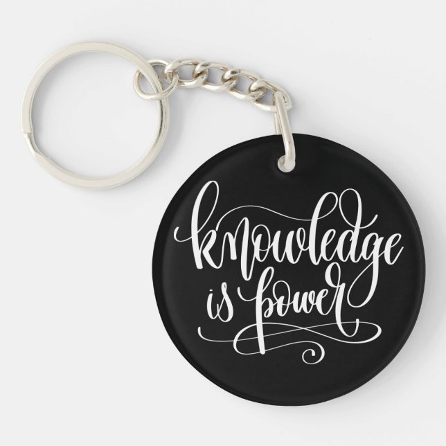 Knowledge is Power Keychain (Front)