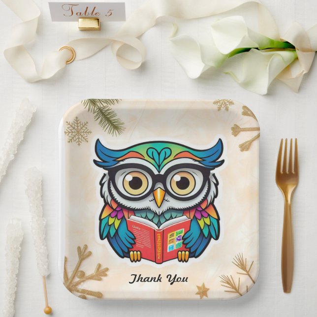 "Knowledge is Power" Paper Plates (Wedding)