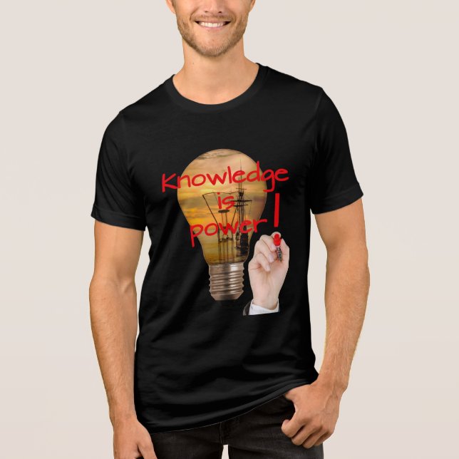 Knowledge is Power  Tri-Blend Shirt (Front)