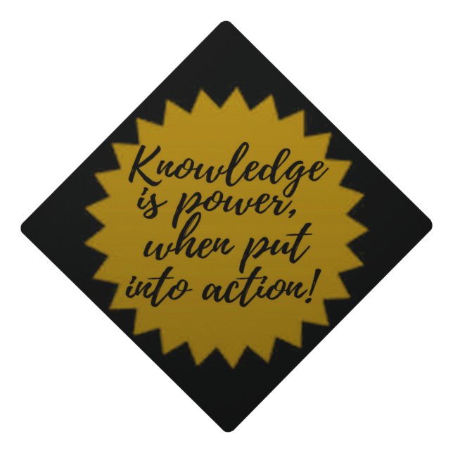 Knowledge Is Power When Put ... Tassle Topper (Front)