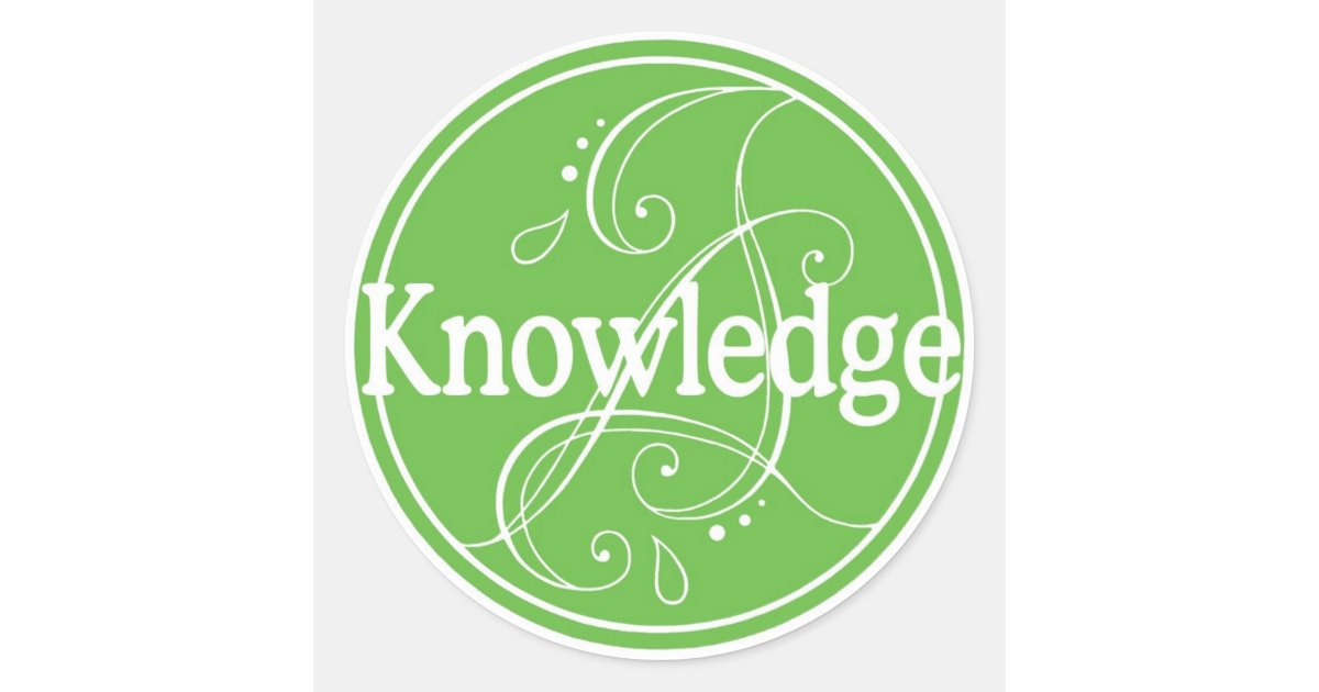 Knowledge Sticker | Zazzle