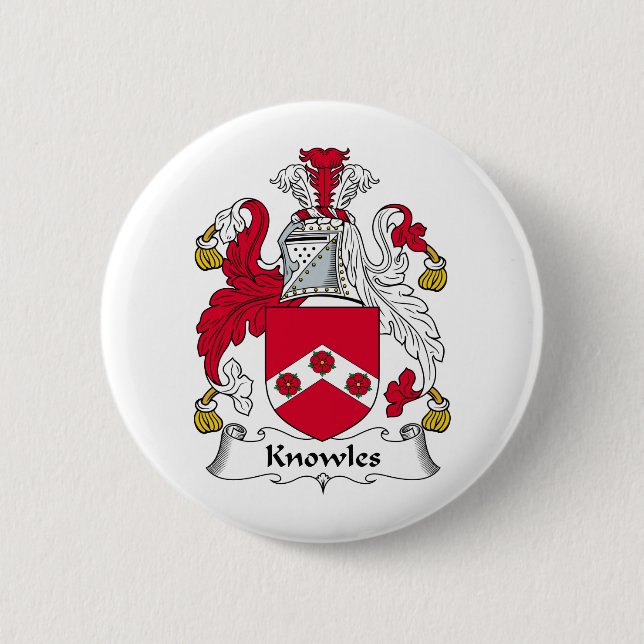Knowles Family Crest Pinback Button (Front)