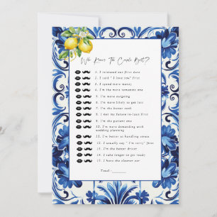 Knows the Couple Best Mediterranean Lemons Bridal Invitation