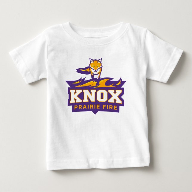 Knox Blaze The Fox Mascot & Prairie Fire Baby T-Shirt (Front)
