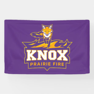 Knox Blaze The Fox Mascot & Prairie Fire Banner
