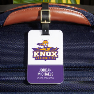 Knox Blaze The Fox Mascot & Prairie Fire Luggage Tag