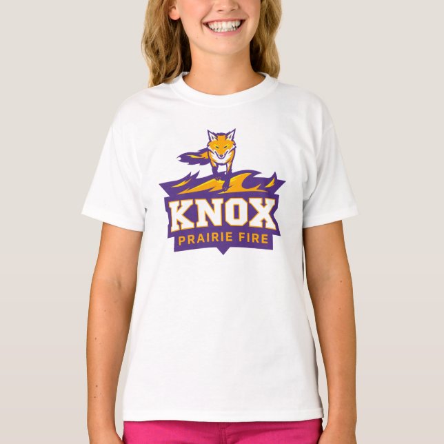 Knox Blaze The Fox Mascot & Prairie Fire T-Shirt (Front)