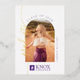 Knox College Graduation Foil Invitation