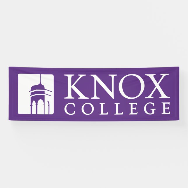 Knox College Old Main Tower Icon & Wordmark Banner (Horizontal)
