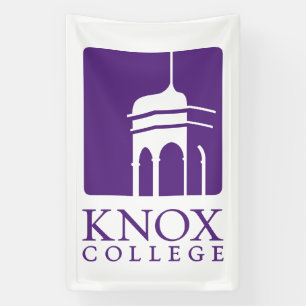 Knox College Old Main Tower Icon & Wordmark Banner